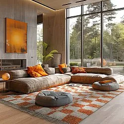 Tapetes felpudos - Maranello Natural Cotton Shaggy (laranja)