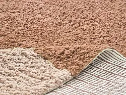 Tapete redondo - Mareto Natural Cotton Shaggy (marrom)