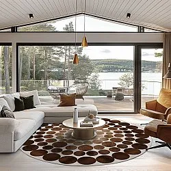 Tapete redondo - Marineo (marrom)