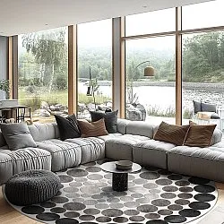 Tapete redondo - Marineo (cinza)