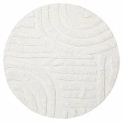 Tapete redondo - Mavis Natural Cotton Shaggy (offwhite)