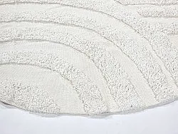 Tapete redondo - Mavis Natural Cotton Shaggy (offwhite)