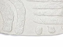 Tapete redondo - Mavis Natural Cotton Shaggy (offwhite)