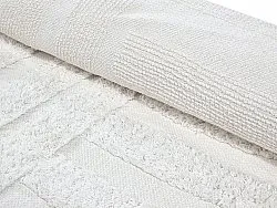 Tapete redondo - Margo Natural Cotton Shaggy (offwhite)