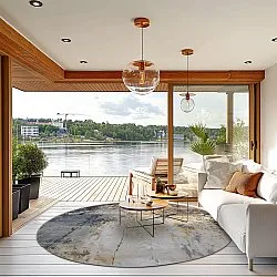 Tapete redondo - Melazzo (cinza/multicolorido)