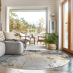 Tapete redondo - Melazzo (cinza/multicolorido)