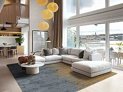 Tapete Wilton - Mileto (cinza/dourado)