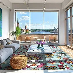 Tapete Wilton - Misare (azul/multicolorido)