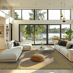 Tapete Wilton - Myra (bege/amarelo)