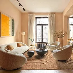 Tapetes felpudos - Navarra Natural Cotton Shaggy (bege)