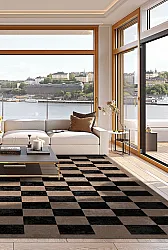 Tapete Wilton - Nevada (preto/marrom)