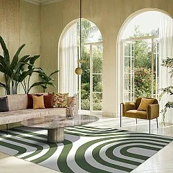 Tapete Wilton - Obidos (verde/branco)