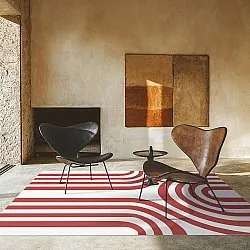 Tapete Wilton - Obidos (vermelho/branco)