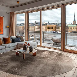 Tapete redondo - Olmedo (cinza/bege)