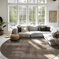 Tapete redondo - Olmedo (cinza/bege)