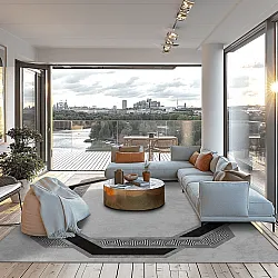 Tapete Wilton - Olympia (preto/branco)