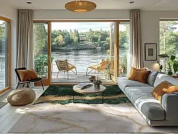 Tapete Wilton - Padova (verde/branco/dourado)