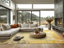 Tapete Wilton - Palau (dourado/bege/azul)