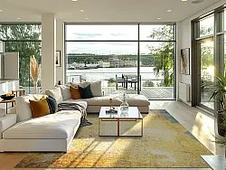 Tapete Wilton - Palau (dourado/bege/azul)