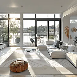 Tapete Wilton - Pau (bege/branco)