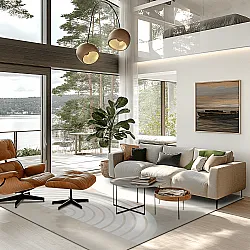 Tapete Wilton - Pau (bege/branco)