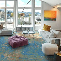 Tapete Wilton - Pavoa (azul)