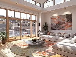 Tapete redondo - Periana (rosa/multicolorido)