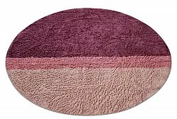 Tapete redondo - Pione Natural Cotton Shaggy (rosa)