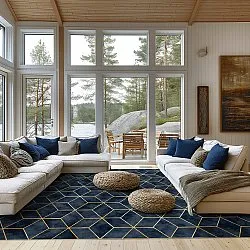 Tapete Wilton - Remy (azul escuro)