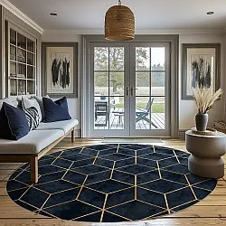 Tapete redondo - Remy (azul escuro)