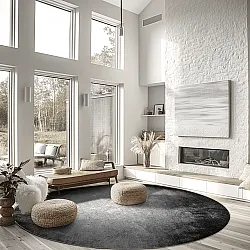 Tapete redondo - Megara (cinza)