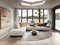 Tapete redondo - Riano (cinza)