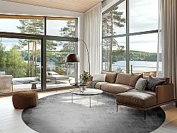 Tapete redondo - Rosia (cinza)