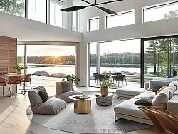 Tapete redondo - Rosia (cinza)