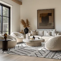 Tapete Wilton - Safi (preto/branco)