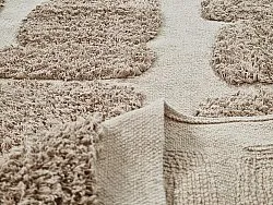 Tapete redondo - Salem Natural Cotton Shaggy (taupe)