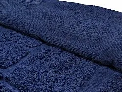 Tapete redondo - Salem Natural Cotton Shaggy (azul escuro)