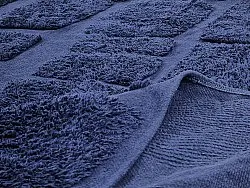 Tapetes felpudos - Salem Natural Cotton Shaggy (azul escuro)