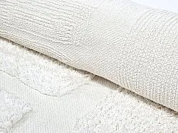 Tapete redondo - Salem Natural Cotton Shaggy (offwhite)