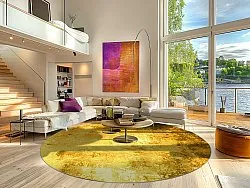 Tapete redondo - Salitto (dourado)