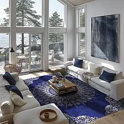 Tapete Wilton - Sandrigo (azul/bege)