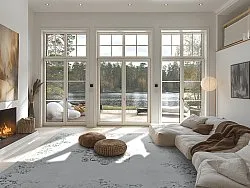 Tapete Wilton - Santi (branco/cinza)