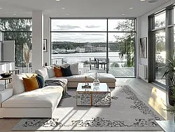 Tapete Wilton - Santi (branco/preto)