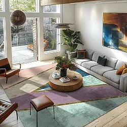 Tapete Wilton - Sanya (azul/multicolorido)