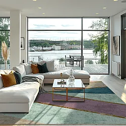 Tapete Wilton - Sanya (azul/multicolorido)