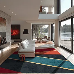 Tapete Wilton - Sanya (vermelho/multicolorido)