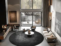 Tapete redondo - Serifos (cinza escuro)