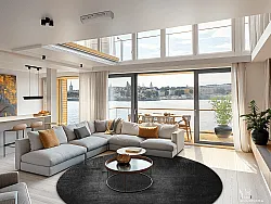 Tapete redondo - Serifos (cinza escuro)