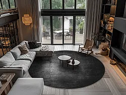 Tapete redondo - Serifos (cinza escuro)