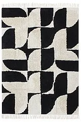 Tapetes felpudos - Siberia Natural Cotton Shaggy (offwhite/preto)